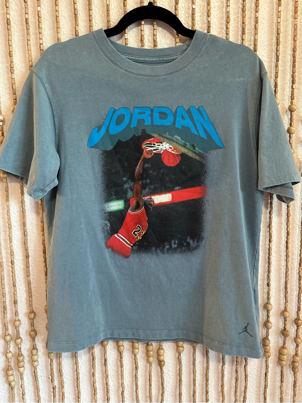 Nike Jordan 23 Short Sleeve Gray Blue Graphic Print Cotton Box T Shirt XS